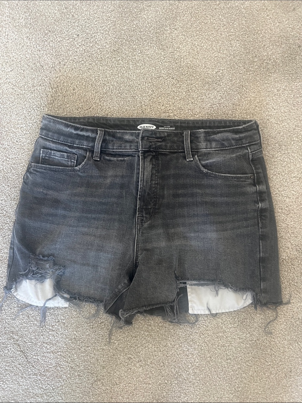 Old Navy Black High-Rise Denim Shorts